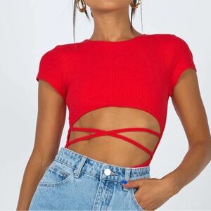 Princess Polly Nicola Red Bodysuit US 4